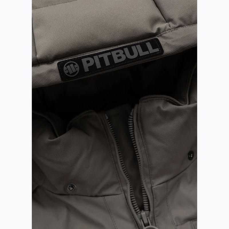 Pánská zimní bunda Pitbull Patton Quilted Hooded taupe 9