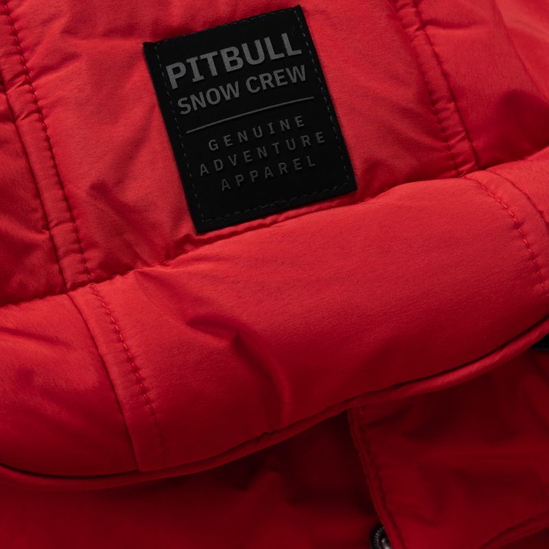 Pánská zimní bunda Pitbull Piedmont Quilted Hooded fluorescent/red 6