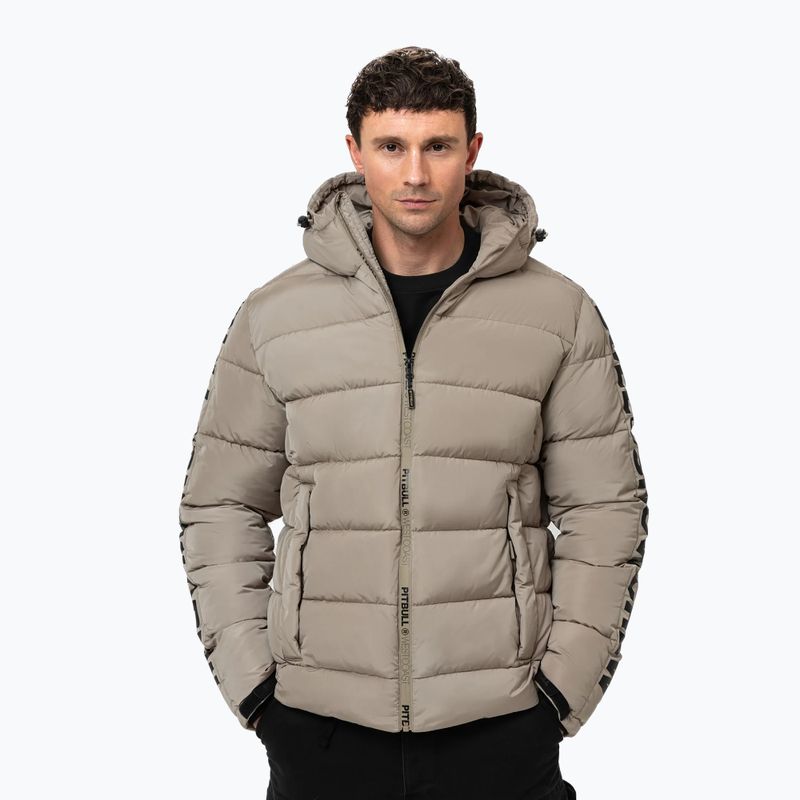 Pánská zimní bunda Pitbull Airway 4 Padded Hooded pale sand