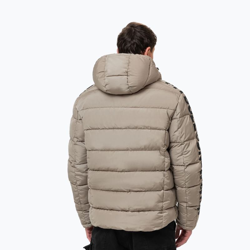 Pánská zimní bunda Pitbull Airway 4 Padded Hooded pale sand 3