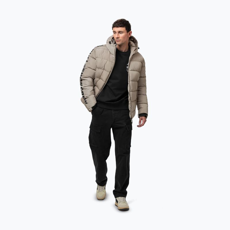 Pánská zimní bunda Pitbull Airway 4 Padded Hooded pale sand 6