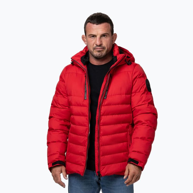 Pánská zimní bunda Pitbull Crestline Padded Hooded red 4