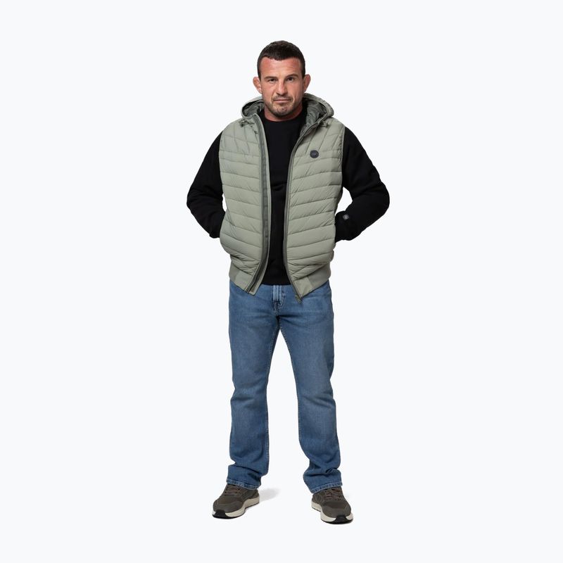 Pánská vesta Pitbull Naylor Padded Hooded dusty salvia 2