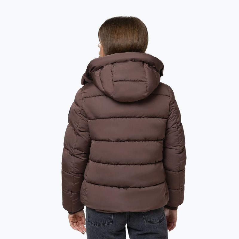 Dámská zimní bunda Pitbull Amalia Padded Hooded dark chocolate 3