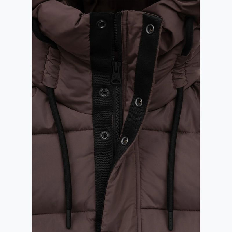 Dámská zimní bunda Pitbull Amalia Padded Hooded dark chocolate 7