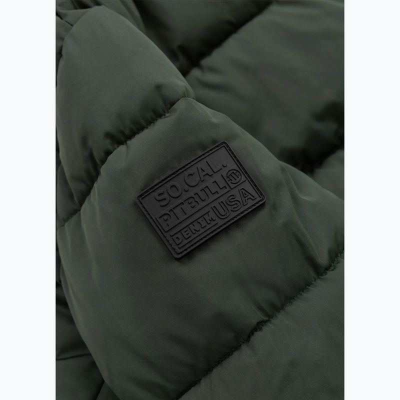 Dámská zimní bunda Pitbull Amalia Padded Hooded dark green 9