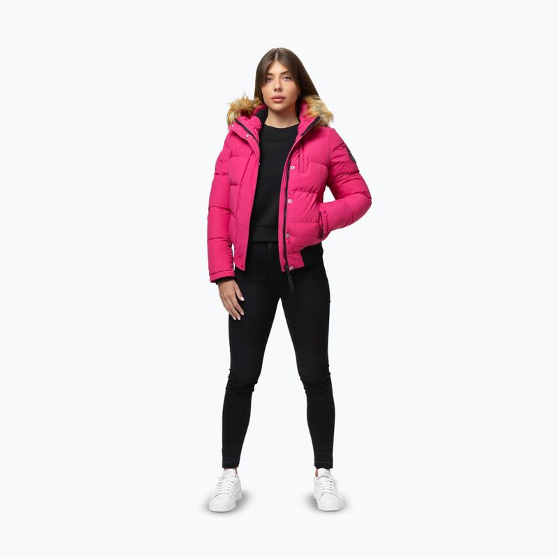 Dámská zimní bunda Pitbull Azalea Quilted Hooded raspberry red 2