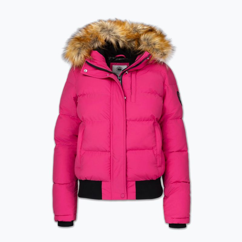 Dámská zimní bunda Pitbull Azalea Quilted Hooded raspberry red 7