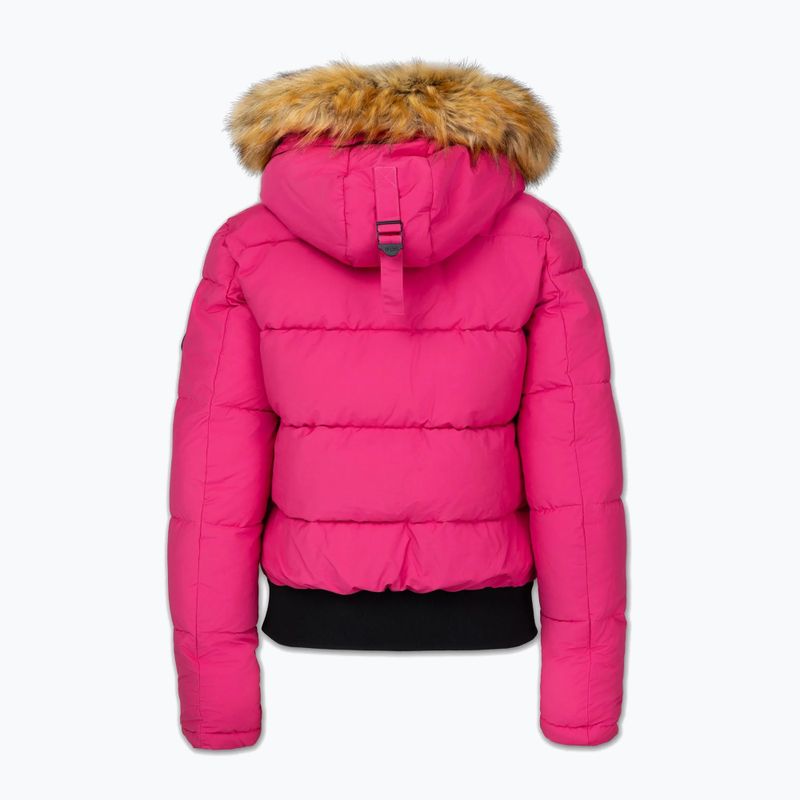 Dámská zimní bunda Pitbull Azalea Quilted Hooded raspberry red 8