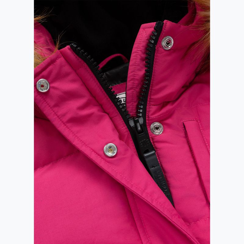 Dámská zimní bunda Pitbull Azalea Quilted Hooded raspberry red 9