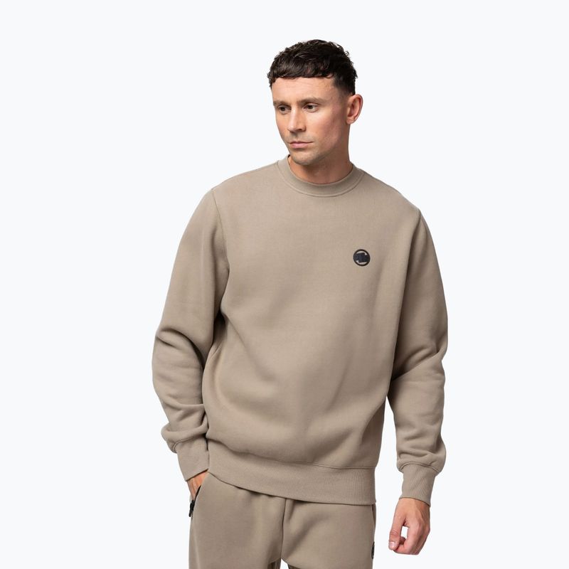 Pánská mikina Pitbull Small Logo Crewneck pale sand 4