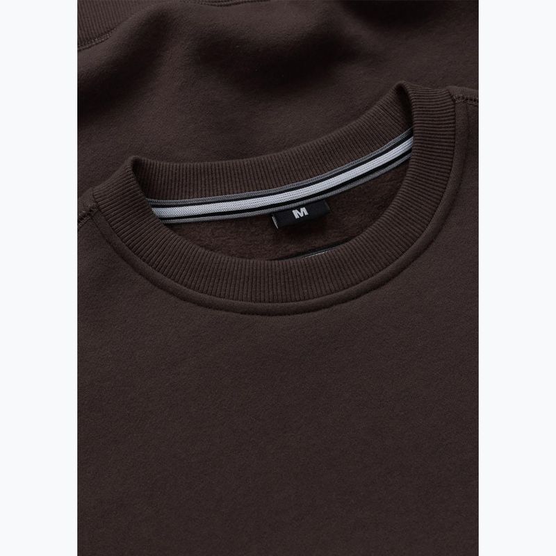 Pánská mikina Pitbull Small Logo Crewneck dark chocolate 6