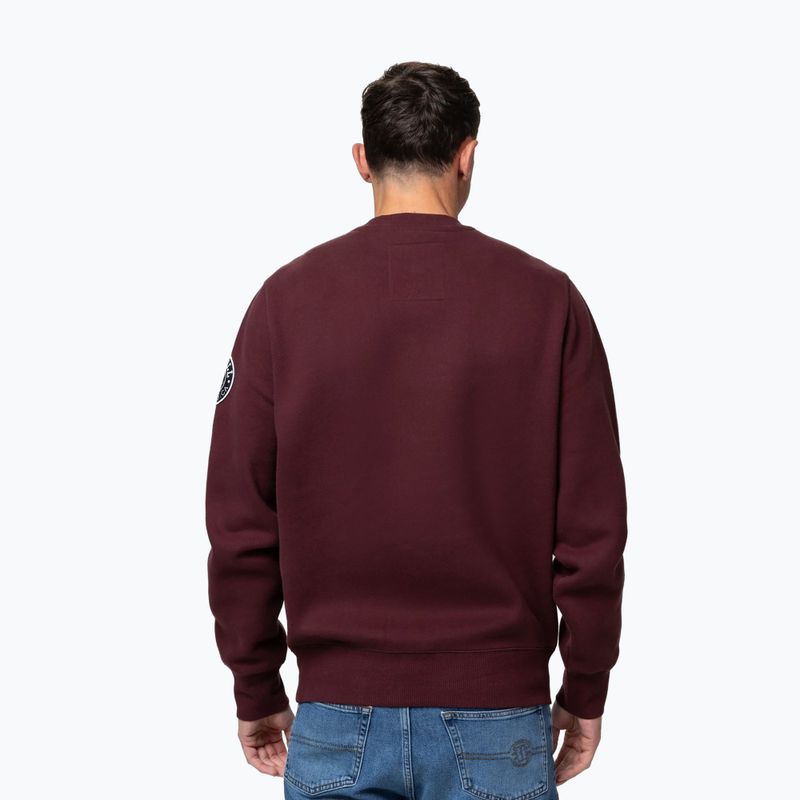 Pánská mikina Pitbull Norton Crewneck dark burgundy 3
