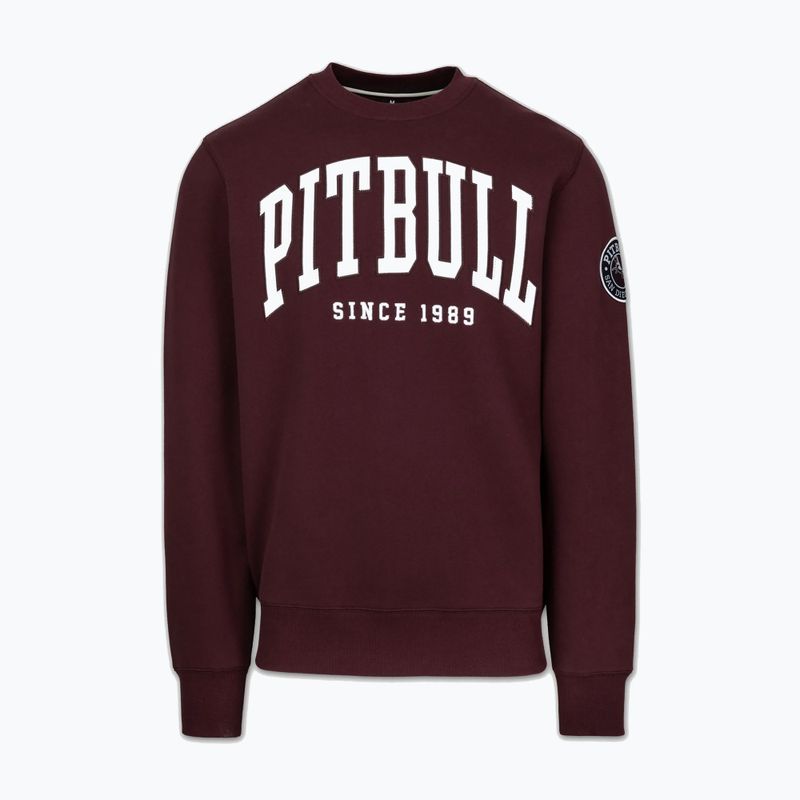 Pánská mikina Pitbull Norton Crewneck dark burgundy 4