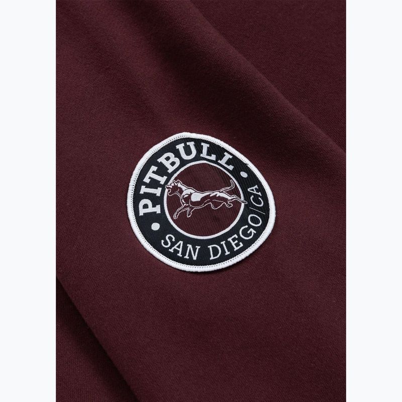 Pánská mikina Pitbull Norton Crewneck dark burgundy 9