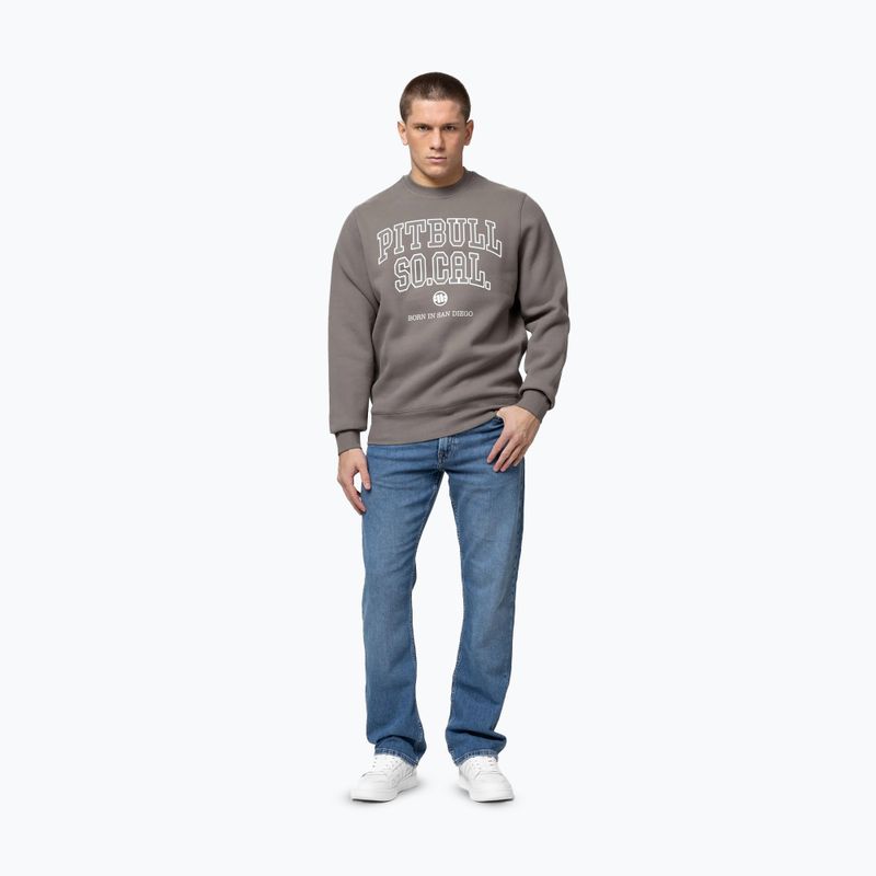Pánská mikina Pitbull So Cal Crewneck taupe 2