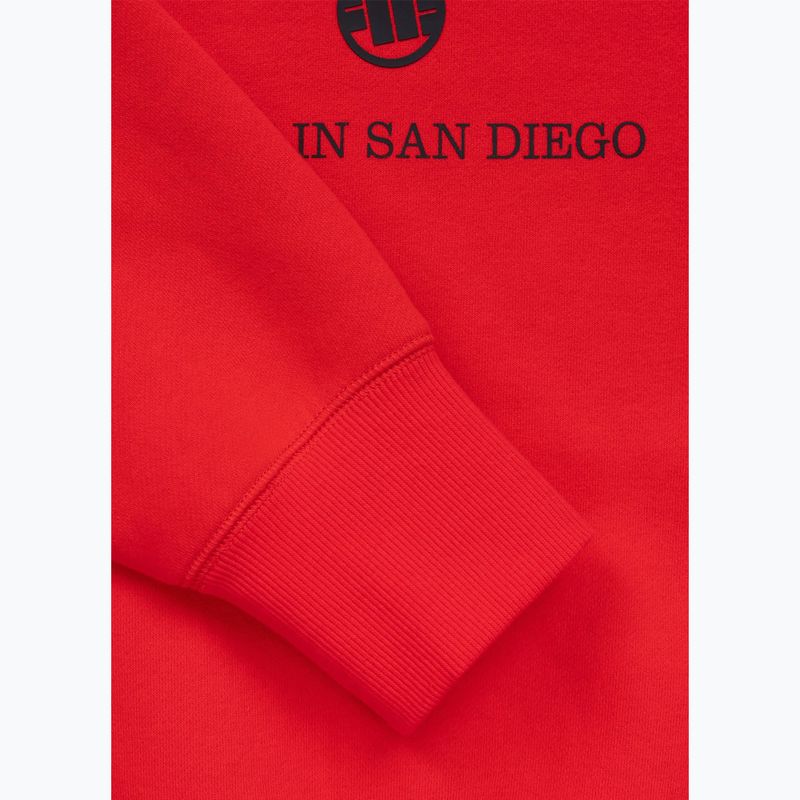 Pánská mikina Pitbull So Cal Crewneck fluorescent red 9