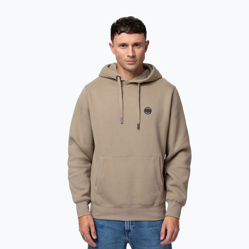 Pánská mikina Pitbull Small Logo Hooded pale sand