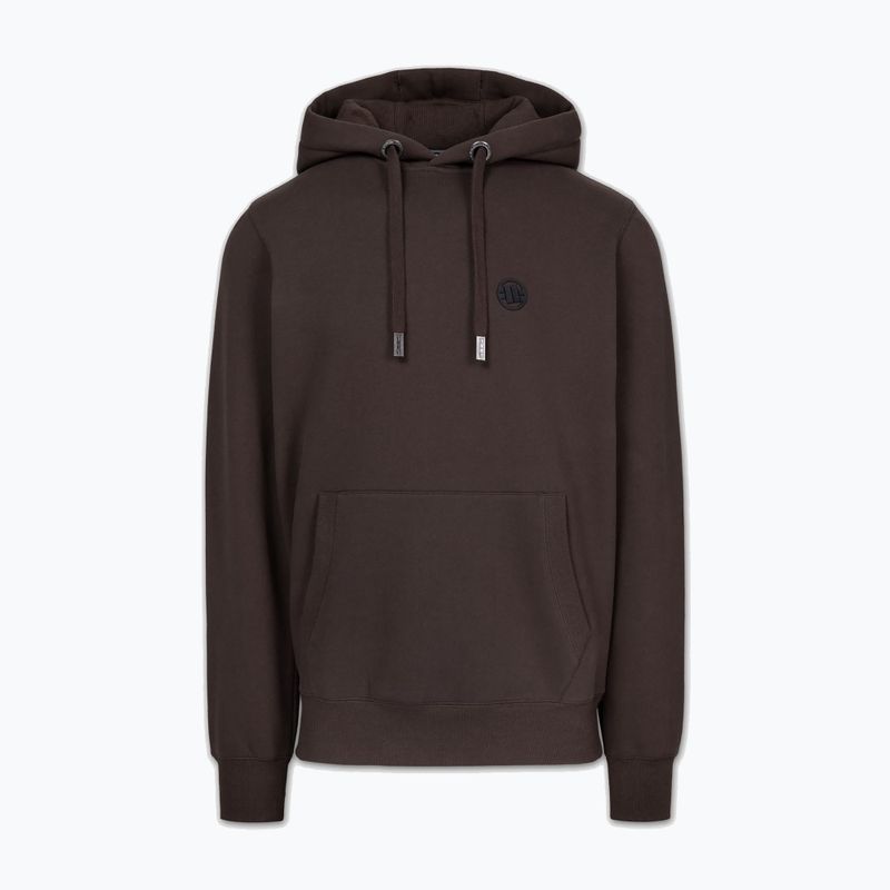 Pánská mikina Pitbull Small Logo Hooded dark chocolate