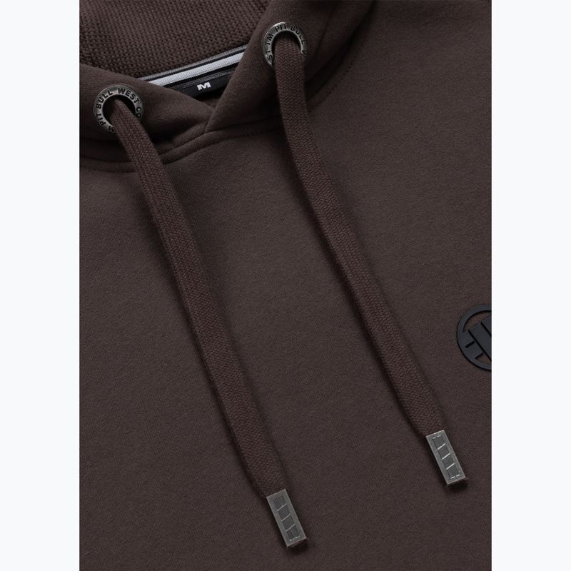 Pánská mikina Pitbull Small Logo Hooded dark chocolate 3
