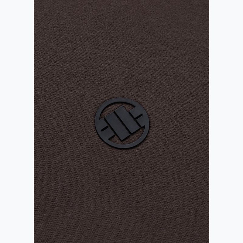 Pánská mikina Pitbull Small Logo Hooded dark chocolate 4