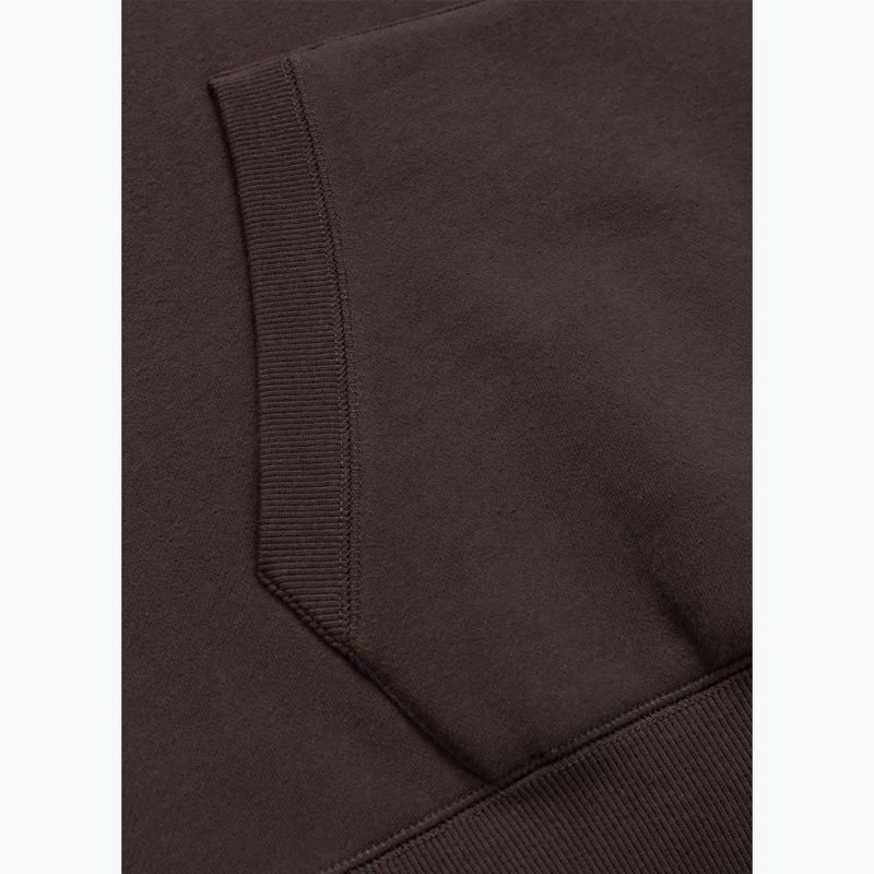 Pánská mikina Pitbull Small Logo Hooded dark chocolate 6