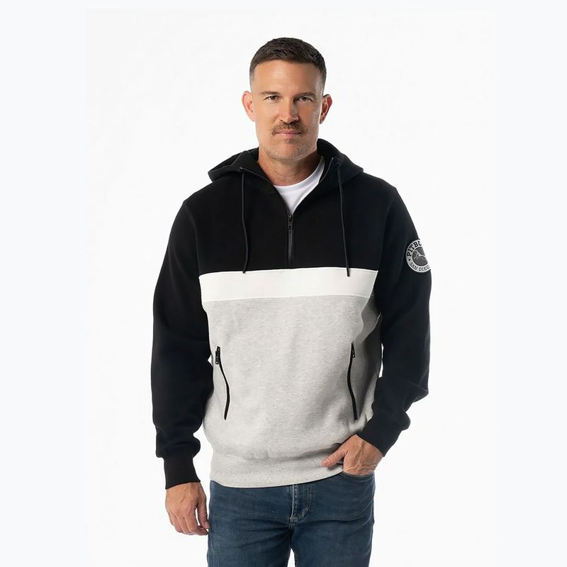 Pánská mikina Pitbull Gibson Hooded black/grey melange