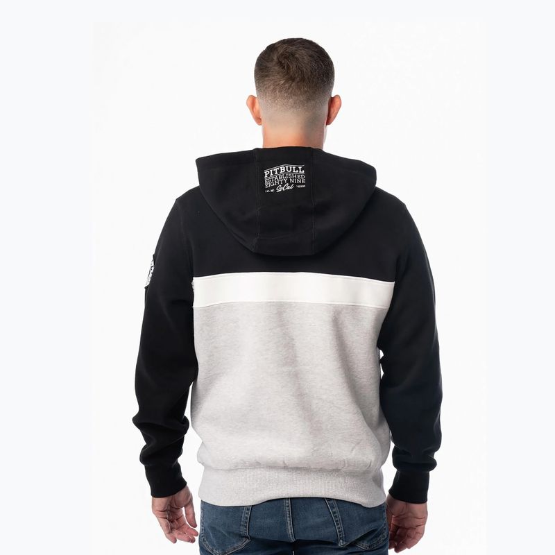 Pánská mikina Pitbull Gibson Hooded black/grey melange 3