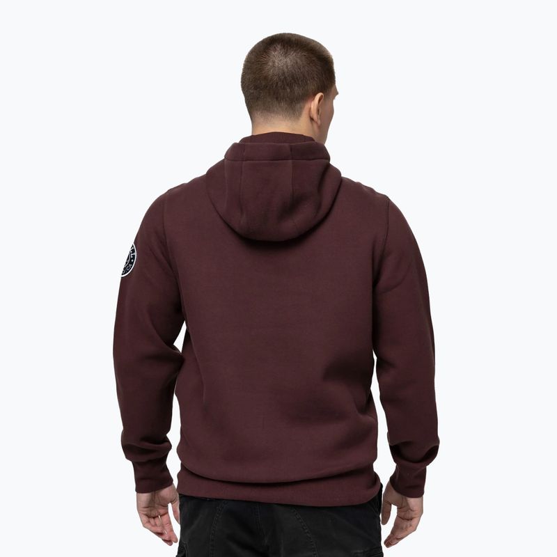 Pánská mikina s kapucí Pitbull Norton Hooded dark burgundy 3