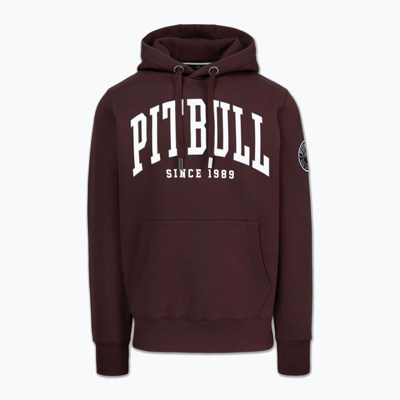 Pánská mikina s kapucí Pitbull Norton Hooded dark burgundy 4