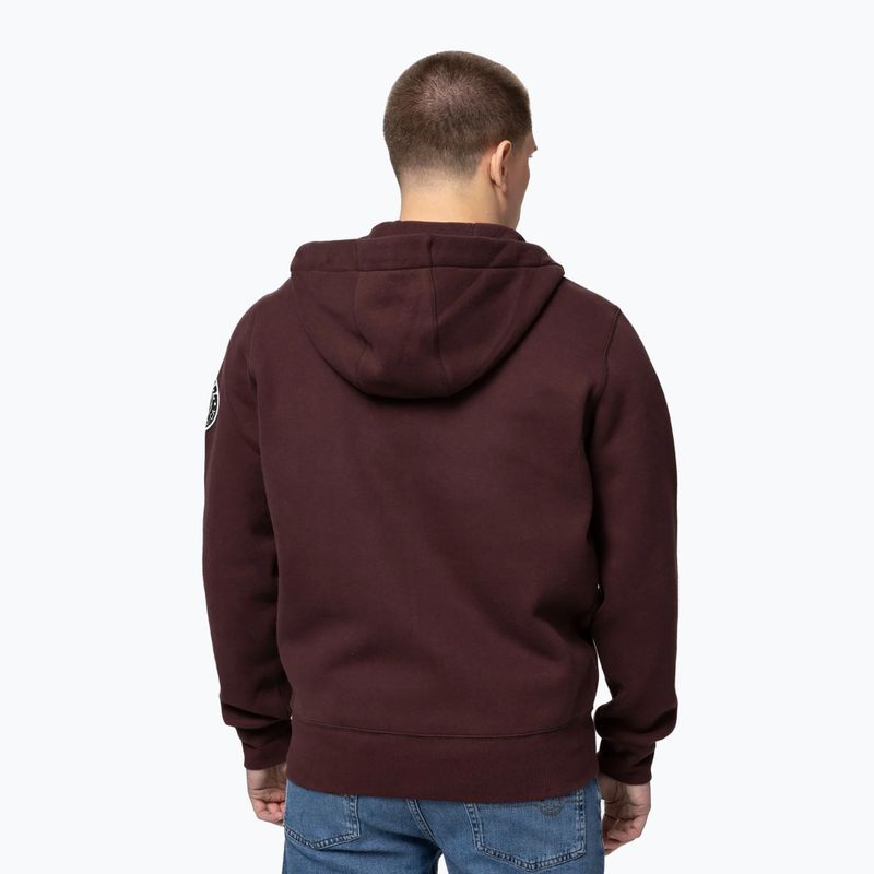 Pánská mikina Pitbull Norton Hooded Zip dark burgundy 3