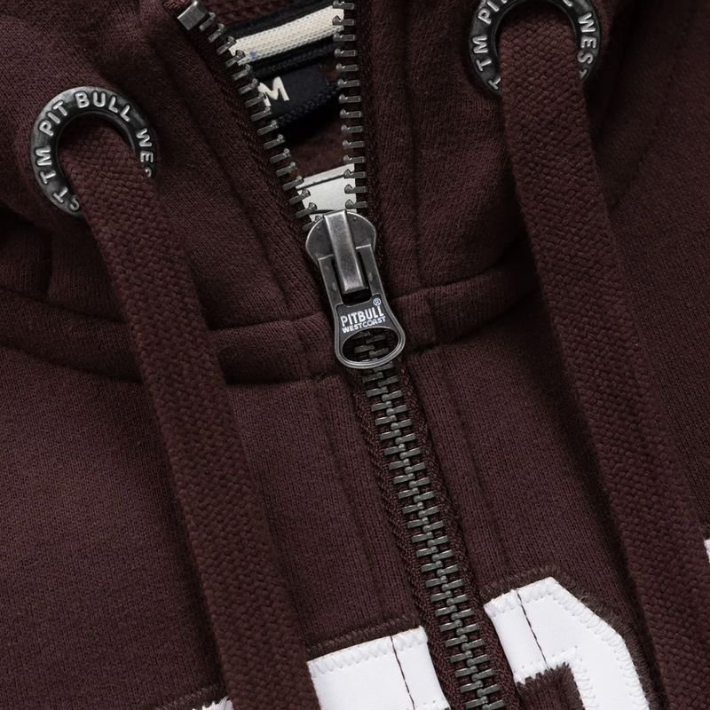 Pánská mikina Pitbull Norton Hooded Zip dark burgundy 7