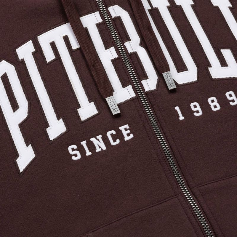 Pánská mikina Pitbull Norton Hooded Zip dark burgundy 9