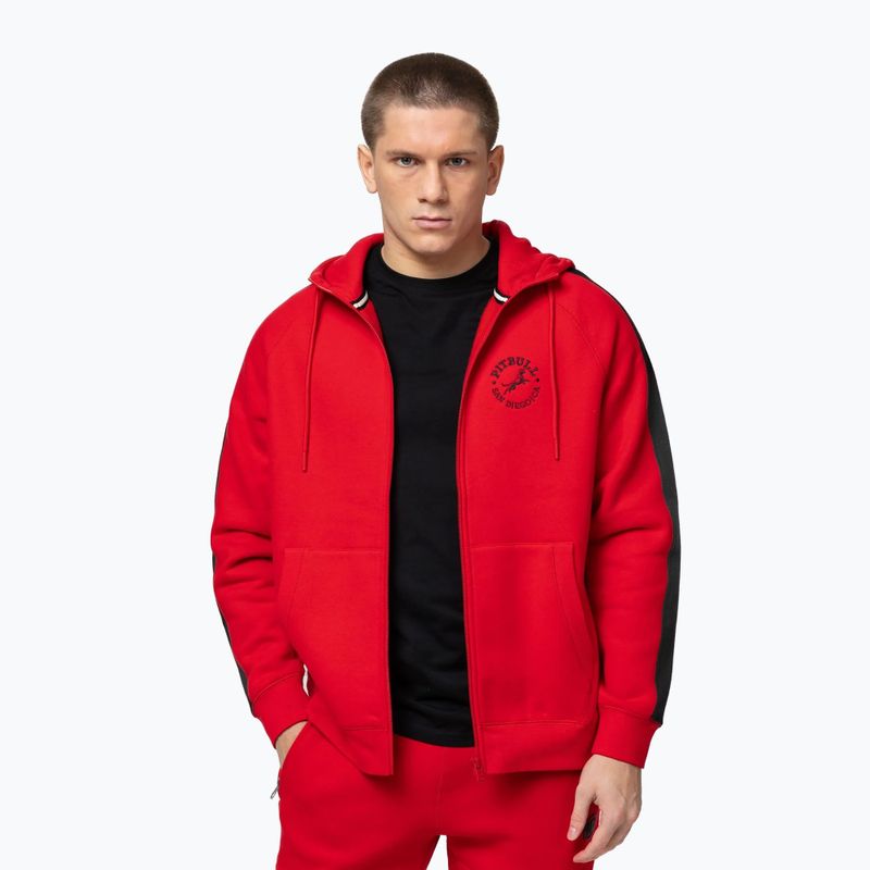 Pánská mikina Pitbull San Diego Ca Hooded Zip red 4