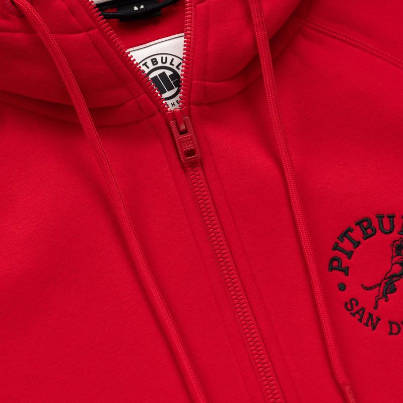 Pánská mikina Pitbull San Diego Ca Hooded Zip red 8