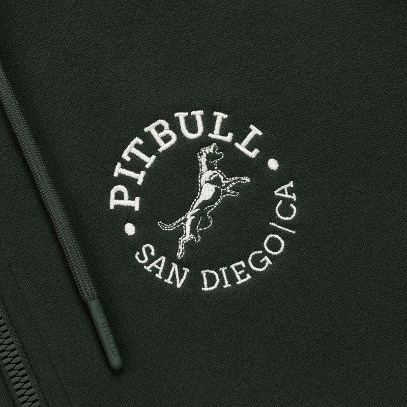 Pánská mikina Pitbull San Diego Ca Hooded Zip dark green 9