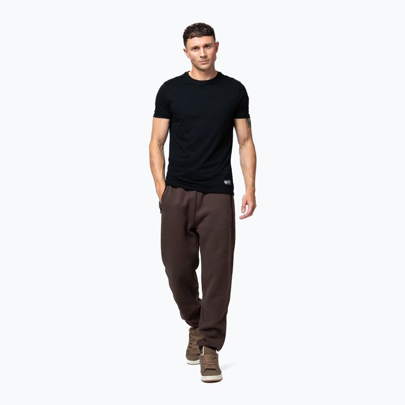 Pánské tepláky Pitbull Hilltop Track Hatton dark chocolate 4