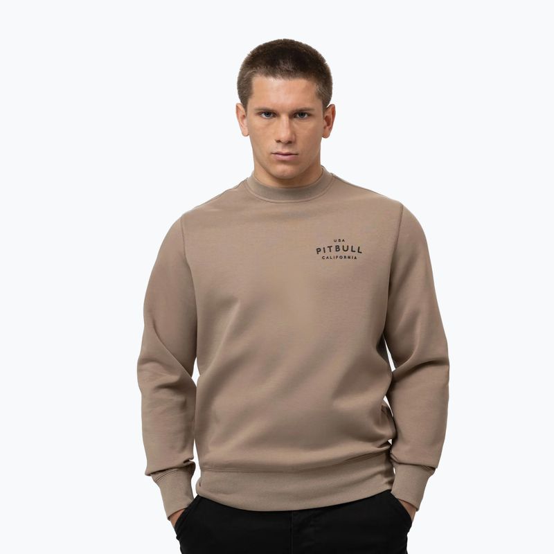 Pánská mikina Pitbull Sampson Crewneck Sweatshirt pale sand