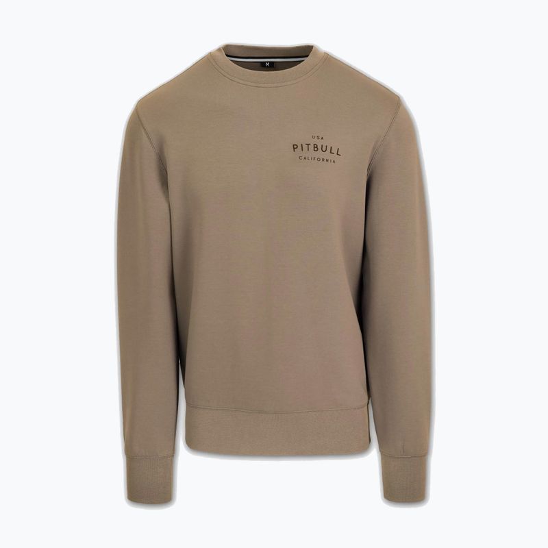 Pánská mikina Pitbull Sampson Crewneck Sweatshirt pale sand 5