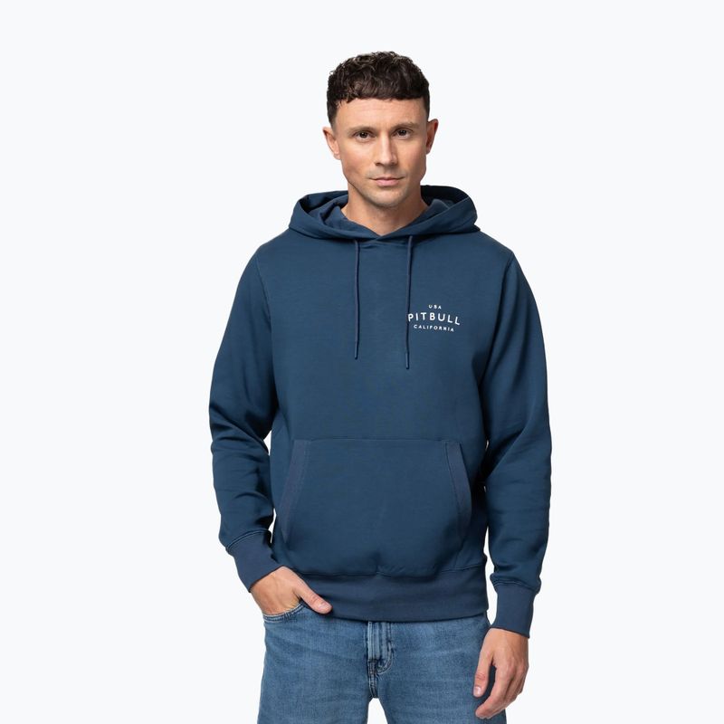 Pánská mikina Pitbull Sampson Hooded Sweatshirt petrol blue
