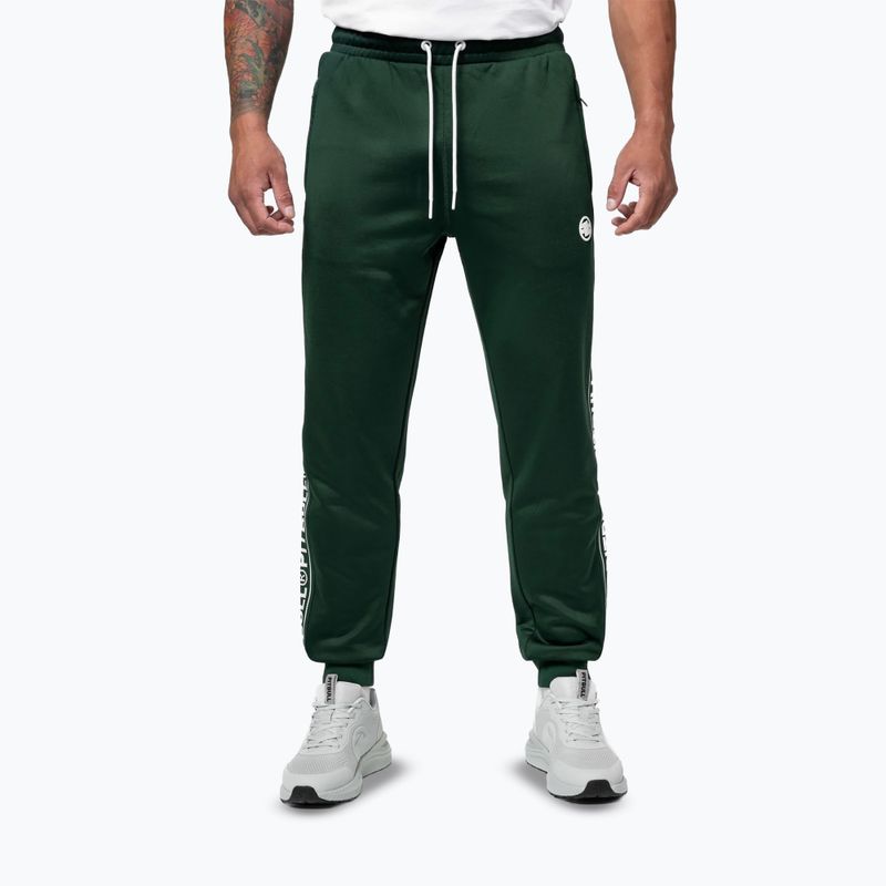 Pánské tepláky Pitbull Trackpants Tape Logo Terry Group bottle green