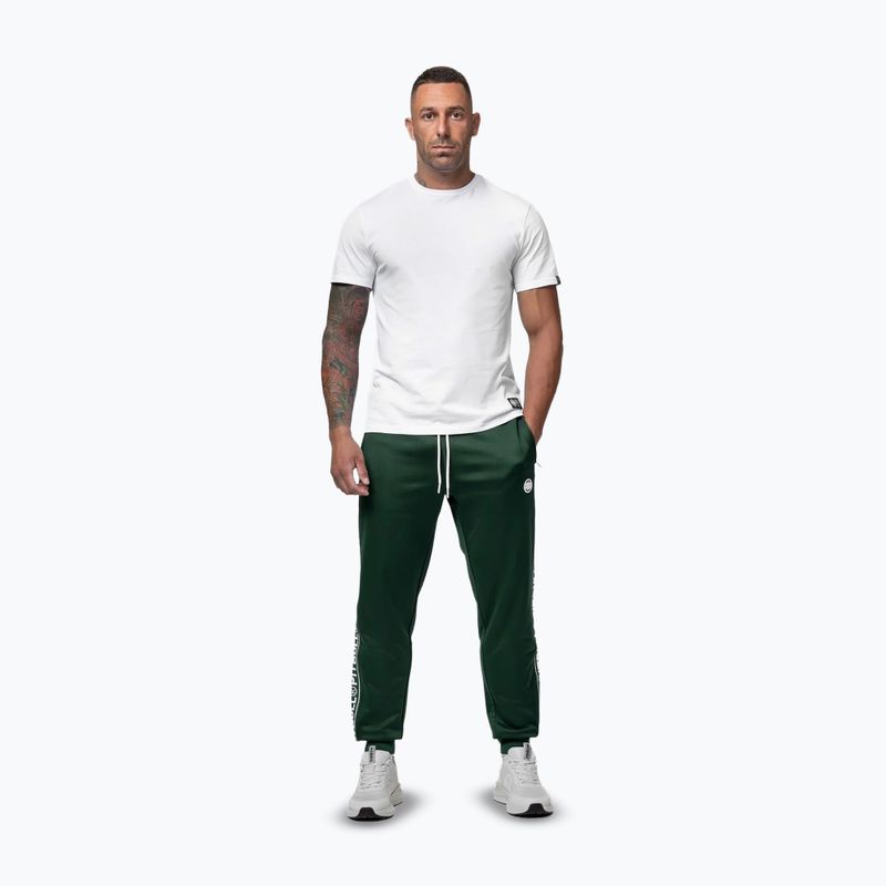 Pánské tepláky Pitbull Trackpants Tape Logo Terry Group bottle green 2