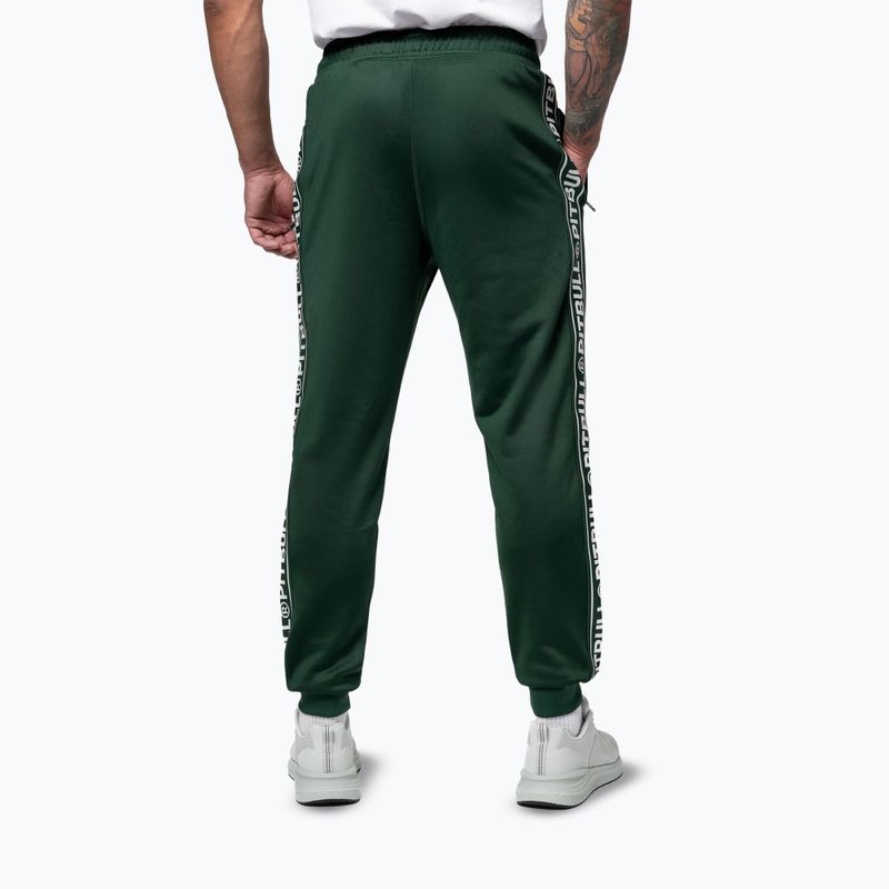 Pánské tepláky Pitbull Trackpants Tape Logo Terry Group bottle green 3