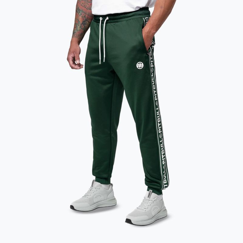 Pánské tepláky Pitbull Trackpants Tape Logo Terry Group bottle green 4