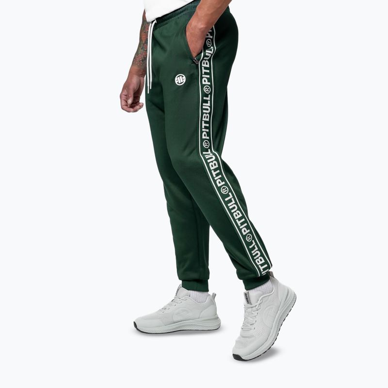 Pánské tepláky Pitbull Trackpants Tape Logo Terry Group bottle green 5
