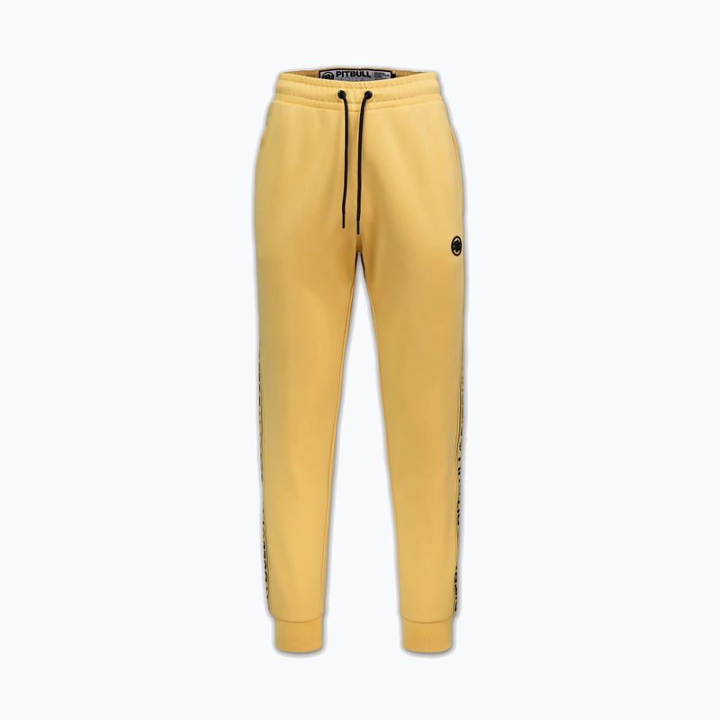 Pánské tepláky Pitbull Trackpants Tape Logo Terry Group pale yellow 5