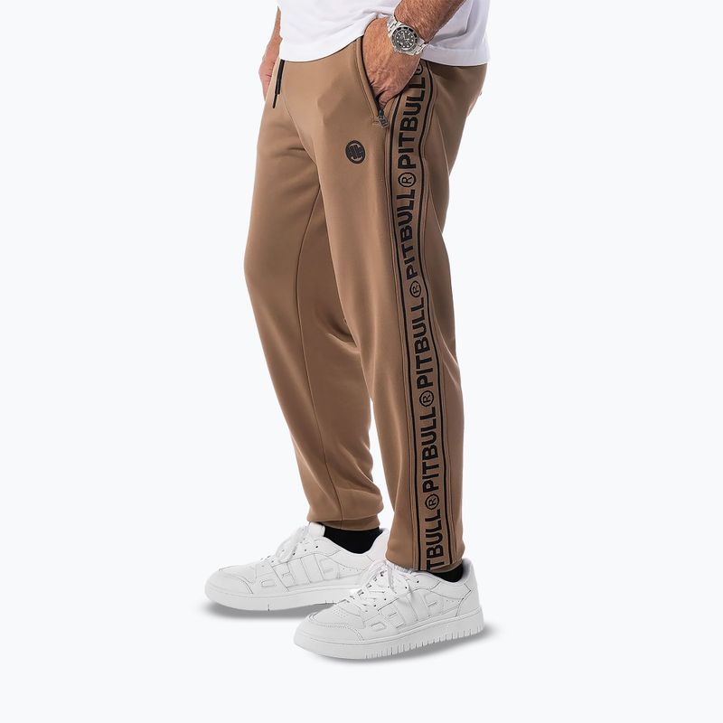 Pánské tepláky Pitbull Trackpants Tape Logo Terry Group coyote brown