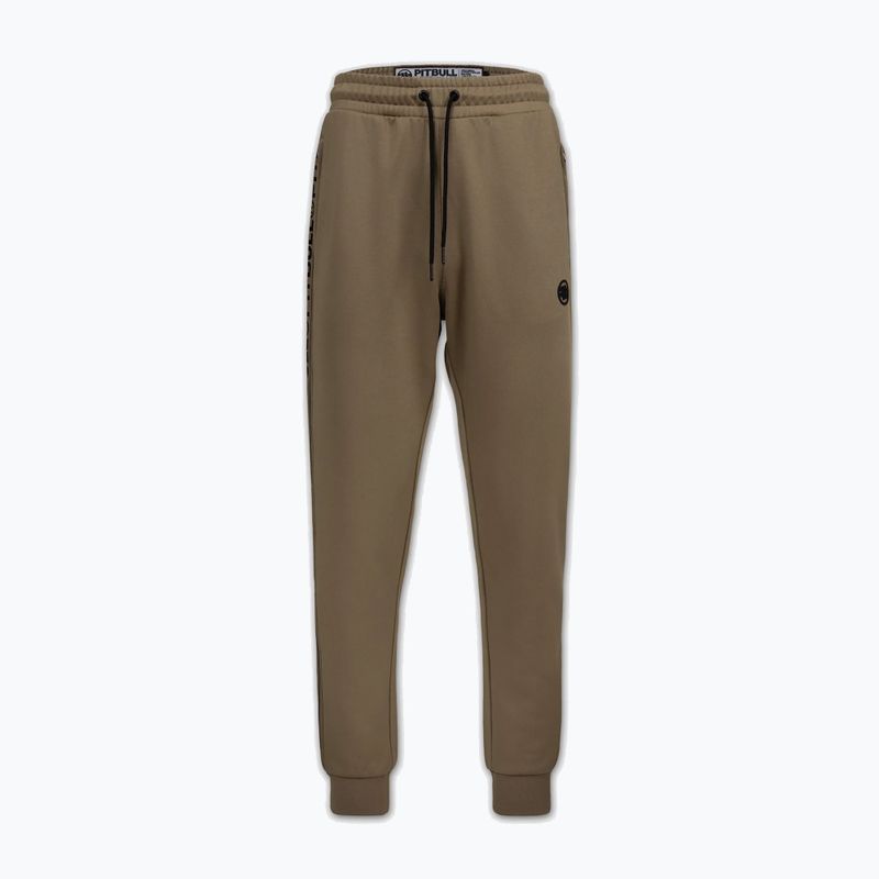 Pánské tepláky Pitbull Trackpants Tape Logo Terry Group coyote brown 2