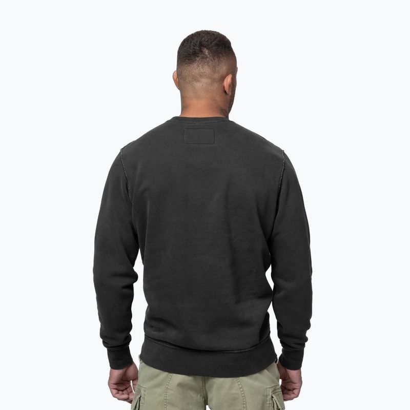 Pánská mikina Pitbull Hackett Crewneck washed dark graphite 3