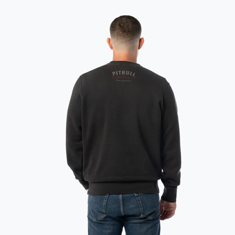 Pánská mikina Pitbull Strenght & Respect Crewneck washed dark graphite 3